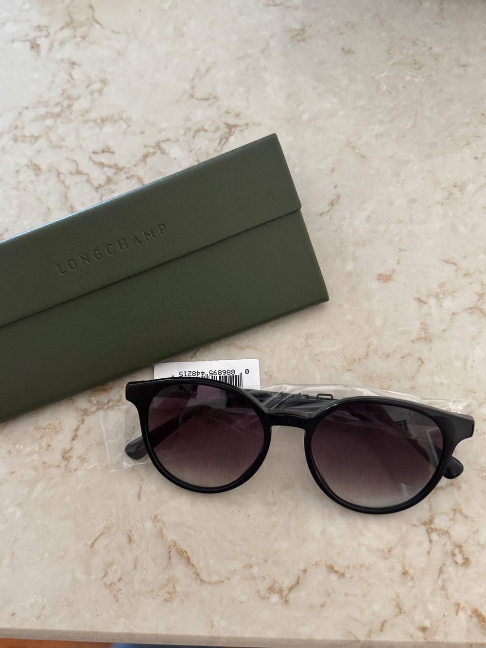 Longchamp Black Sunglasses with Gradient Lenses